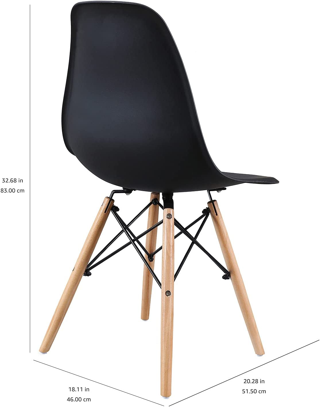 Modern Dining Chair, Shell Lounge Plastic Chair for Kitchen & Dining (Model Dining10)