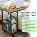 Bedside Laptop table with book shelves - Ornate Life