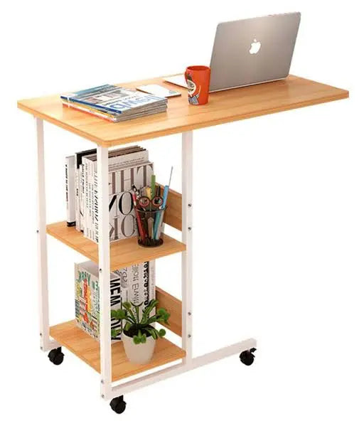 Bedside Laptop table with book shelves - Ornate Life